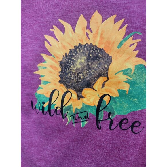 Wild & Free Sunflower Raglan Shirt 4T - Picture 2 of 4
